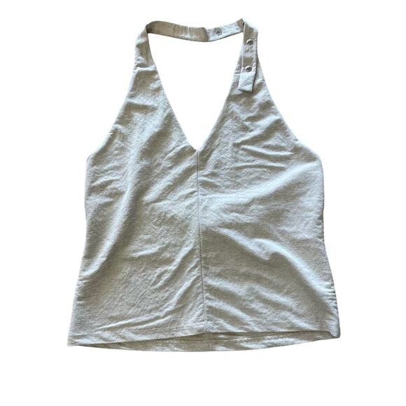 Club Monaco Beige Oatmeal Adjustable Halter Top Women’s Large - Picture 1 of 7